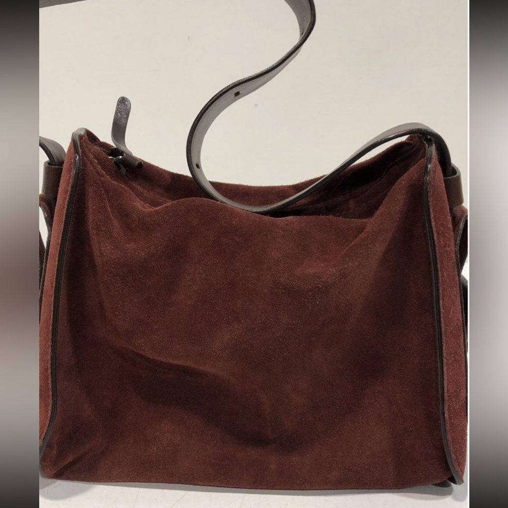 Women’s Hogan Brown Suede and Leather Shoulder Bag